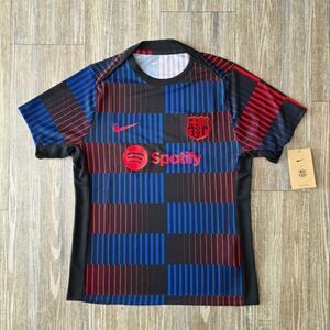 Nike F.C. Barcelona Spotify Jersey Pre-Match Women's Small S Black Blue Red New